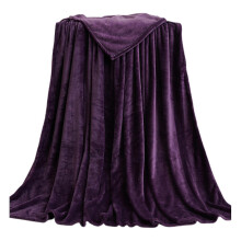 (Dark Purple, 50x70cm) Coral Fleece Blankets Super Soft Shaggy Universal Solid-color Fleece Blankets For Sofa