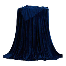 (Dark Blue, 50x70cm) Coral Fleece Blankets Super Soft Shaggy Universal Solid-color Fleece Blankets For Sofa