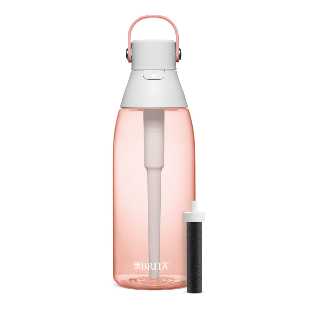 Brita HardSided Plastic Premium Filtering Water Bottle  BPAFree  Replaces 300 Plastic Water Bottles  Filter Lasts 2 Months or