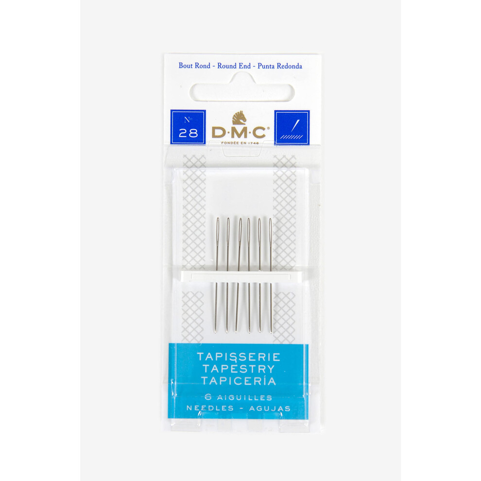 DMC 176728 Tapestry Hand Needles  5Pack  Size 28