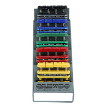 CanDo Digi-Flex Ejercitador de Mano y Dedos Set de 5 Piezas Resistencia X-Ligera a X-Pesada con Soporte Metal