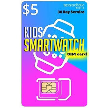 SpeedTalk Mobile 5 Preloaded SIM Card Kit for Kids Smart Watch GPS Activity Tracking 3 in 1 Simcard Standard Micro Nano