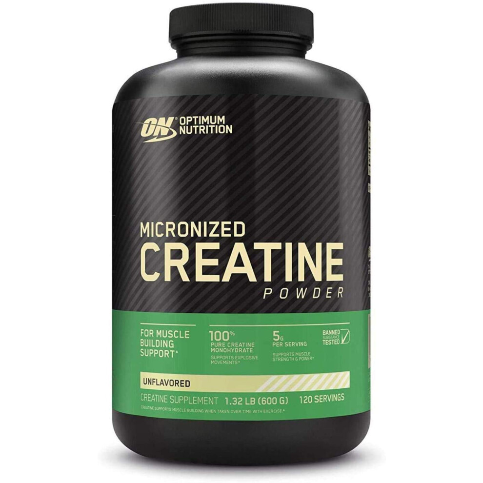 Optimum Nutrition Creatine Powder  Unflavored  600 Gram