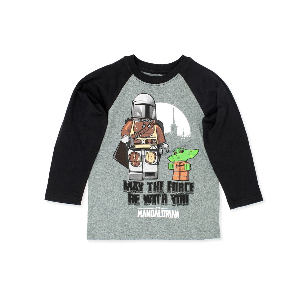 LEGO Star Wars The Mandalorian Boys Long Sleeve TShirt Tee 1416 Gray