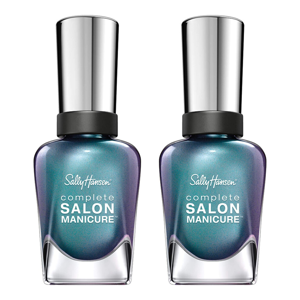 Sally Hansen Complete Salon Manicure Nail Color  Black and Blue  Pack of 2