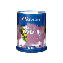 Verbatim DVDR 47GB 16X White Inkjet Printable 100pk Spindle