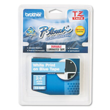 Brother Genuine PTouch TZE545 Tape 34 07 Standard Laminated PTouch Tape White on Blue for Indoor or Outdoor Use W