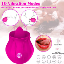 Tongue G-spot Clit Licking Vibrator Dildo Oral Sex Toys For Women