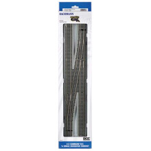 Bachmann Trains - E-Z COMMAND DCC AUSGESTATTET #6 SINGLE CROSSOVER TURNOUT - RECHTS - NICKEL SILBER E-Z TRACK