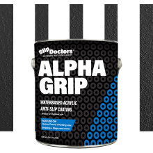 Alpha Grip Non-Slip Paint for Concrete & Asphalt - Non-Skid Coating Ideal for Striping Parking Lots Playgrounds & Pavements (Black 1 Gallon)