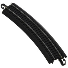 Bachmann Trains - Snap-Fit E-Z TRACK 22" RADIUS CURVED TRACK - BULK (50 Stk) - STAHLLEGERAIL mit schwarzem Gleisbett - HO Maßstab