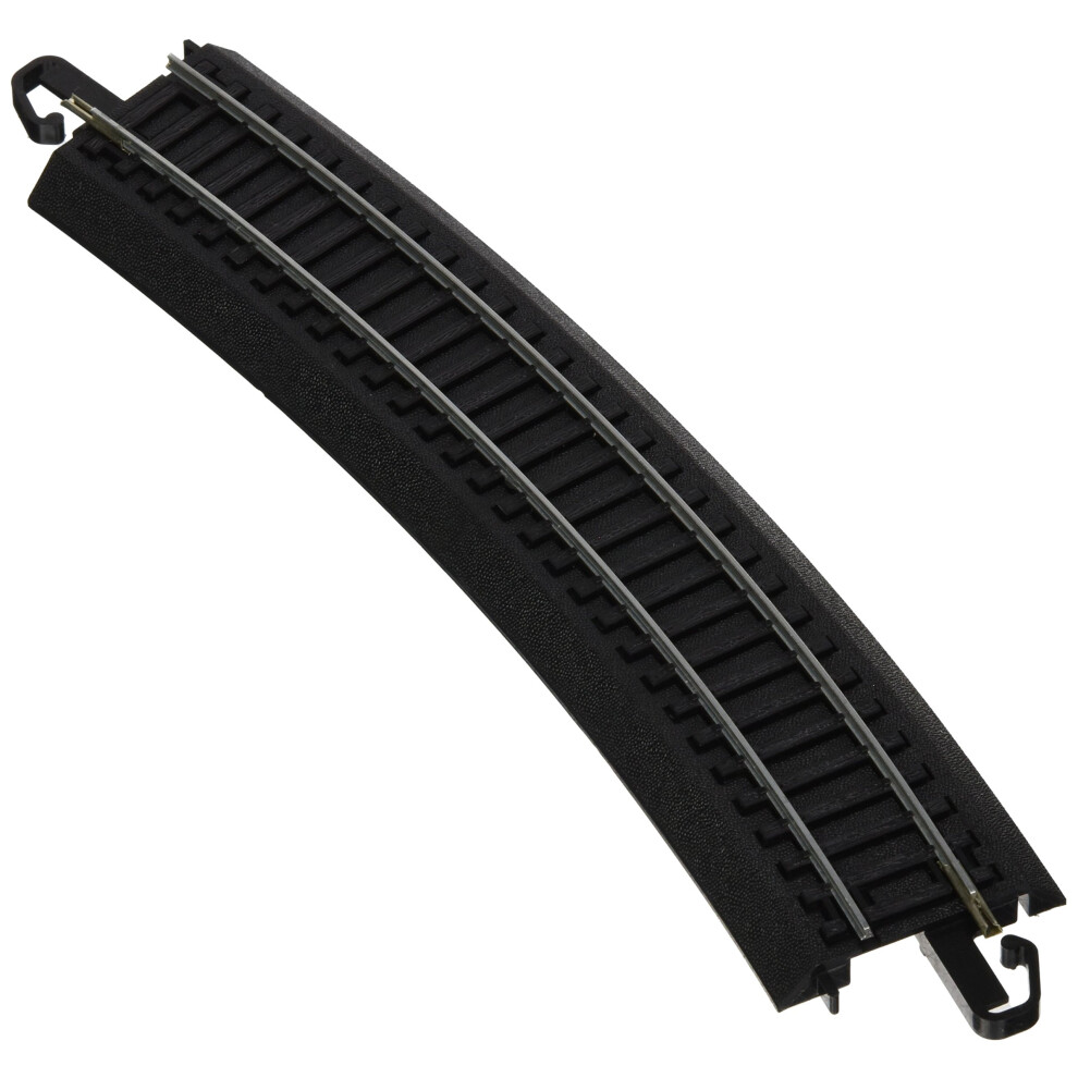 Bachmann Trains  SnapFit EZ TRACK 22    RADIUS CURVED TRACK  BULK 50 pcs  STEEL ALLOY Rail With Black Roadbed  HO Scale