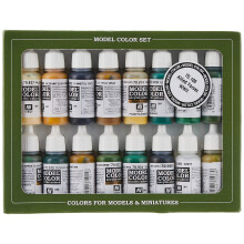 Vallejo WWII Allied Forces Paint Set #9 17ml 0,57 Fl Oz (pakke med 16)