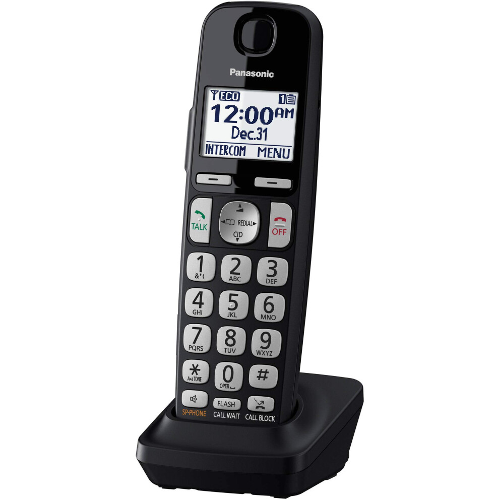 PANASONIC Additional Cordless Phone Handset for use with KXTGE4x Series Cordless Phone Systems  KXTGEA40B Black