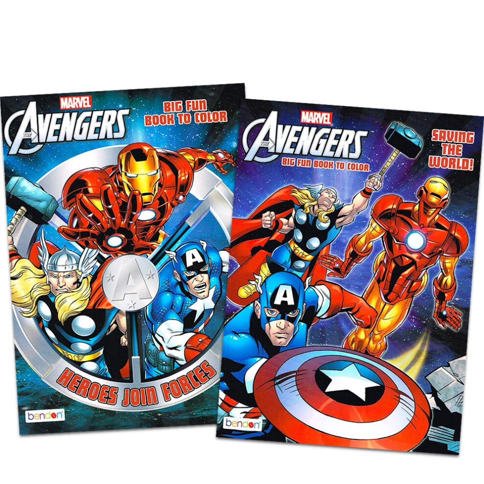 Marvel Mighty Avengers Coloring and Activity Book Set 2 Books  96 pgs Each