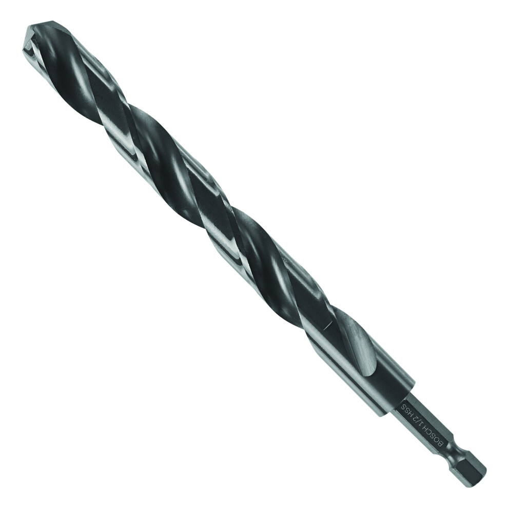 BOSCH BL2159IM 1Piece 12 In x 6 In Black Oxide Metal Drill Bit Impact Tough with ImpactRated Hex Shank for Applications in