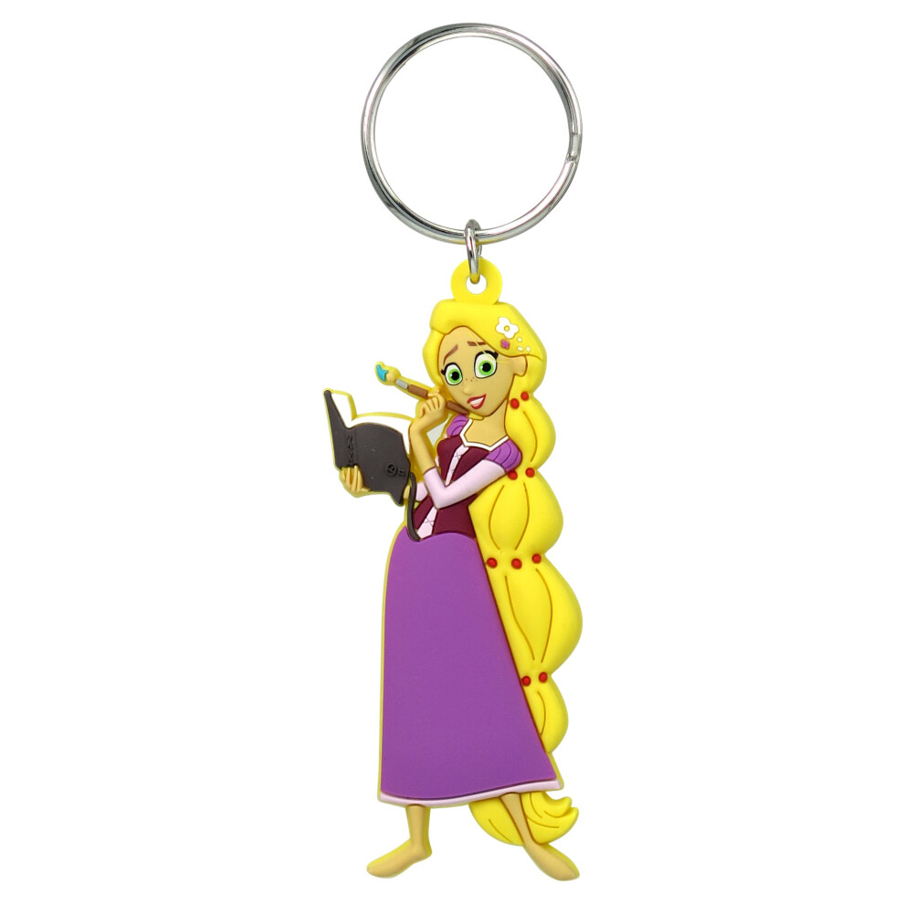 Disney Tangled Princess Rapunzel Figure Soft Touch PVC Key Ring Key Accessory Multicolored  3