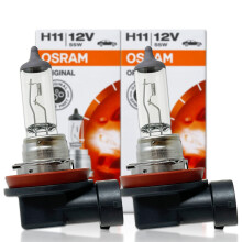 New Series Osram H11 OEM Halogen Headlight bulbs 12V 55W 64211L Long Life Made in Germany Pack of 2