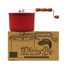 Wabash Valley Farms Rode Whirley Pop - Originele Whirley Pop 3-Minuten Popcornmaker, Grote 6-Quarts Capaciteit