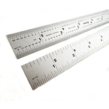Shinwa 6" 4R Rigid (.750 breed x .035 dik) Zero Glare Satijn Chroom RVS Machinist Liniaal