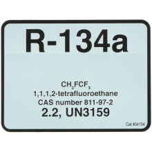 Etichetta identificativa del refrigerante con codice colore Diversitech R-134A (04134)