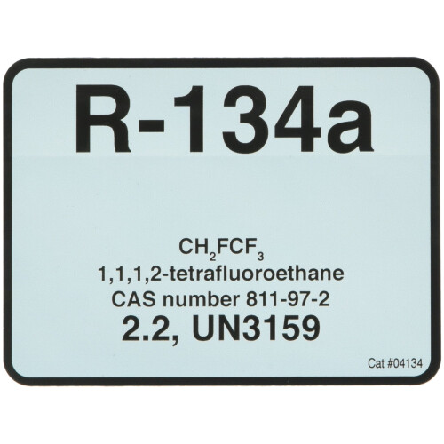Diversitech R-134A Χρωματιστή Ετικέτα Αναγνώρισης Ψυκτικού (04134)