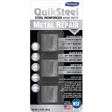 Blue Magic 16001 QuikSteel Pâte Époxy Renforcée Acier, Usage Unique - 1 oz.