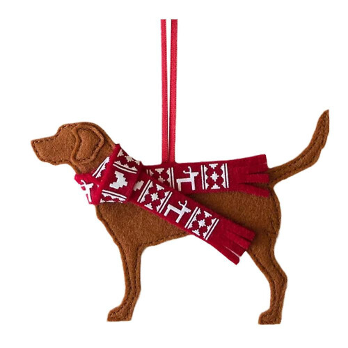 (Brown) Christmas Tree Decoration Labrador Dog Tree Ornament 1