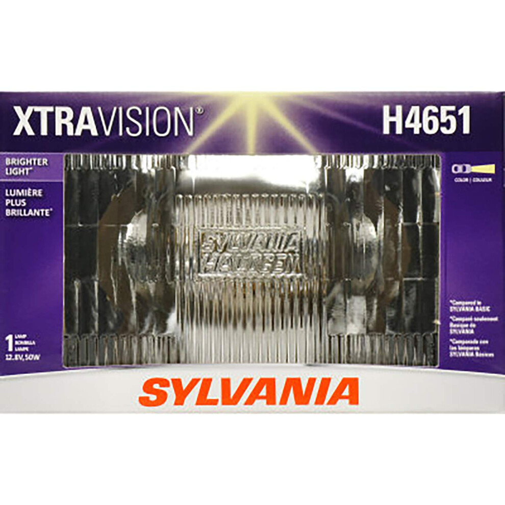 SYLVANIA  H4651 XtraVision Sealed Beam Headlight  Halogen Headlight Replacement Delivers More Downroad Visibility Contains 1