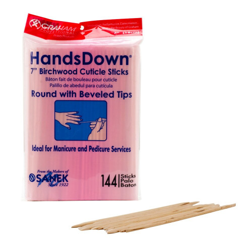 Bâtonnets de Cuticule en Bois de Bouleau Graham Hands Down, 7 Pouces, 144 Compté