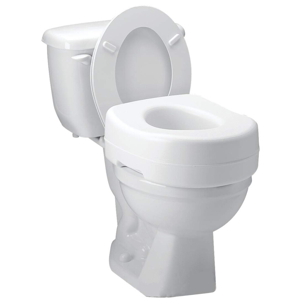 Carex Toilet Seat Riser  Adds 55 Inch of Toilet Height  Raised Toilet Seat with 300 Pound Weight Capacity  SlipResistant  To