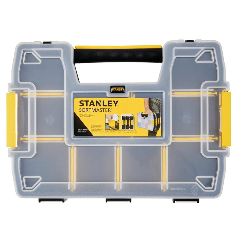 Stanley Sortmaster Lite Organizer 115 Lx25 Wx85 H Black Yellow Clear