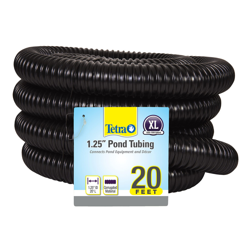 TetraPond Pond Tubing  125Inch Inner Diameter  20Feet Length  Black