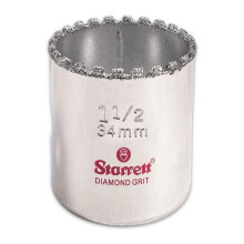 Starrett Diamond Grit Hole Saw - Ideal for Drilling Small Diameter Holes - 1-1/2" Diameter, 1-5/8" Cutting Depth, 5/8-18 Thread Size, XA2/XA10 Arbor T