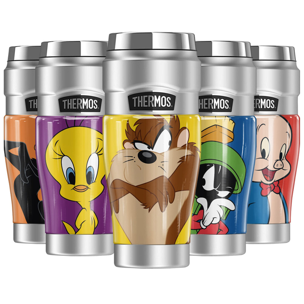 THERMOS Looney Tunes Taz  STAINLESS KING Stainless Steel Travel Tumbler  Vacuum insulated  Double Wall  16oz