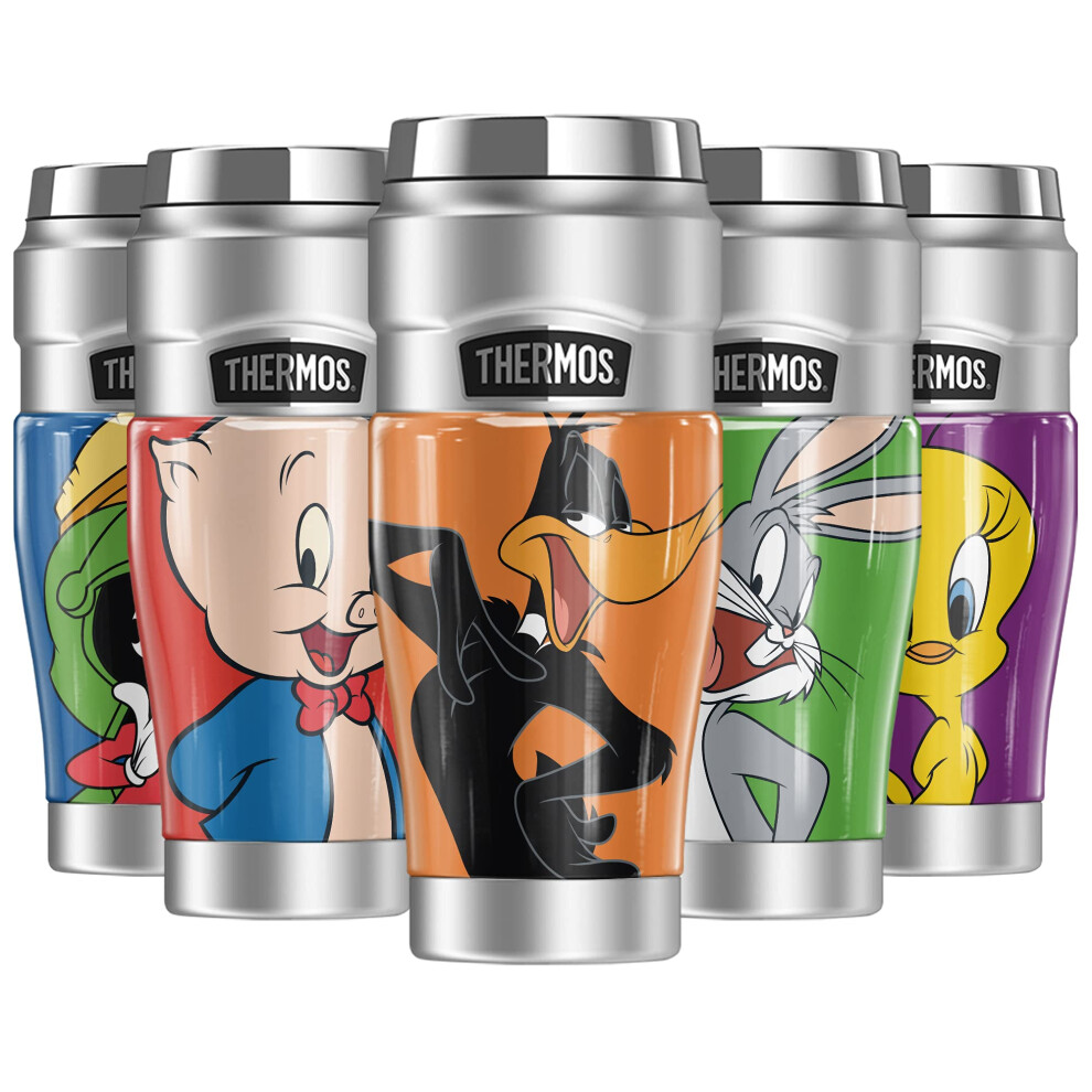 THERMOS Looney Tunes Daffy Duck  STAINLESS KING Stainless Steel Travel Tumbler  Vacuum insulated  Double Wall  16oz