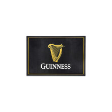 Guinness bar- en morsmat voor aanrecht | Ierse rubberen barmat voor druppels met Guinness Harp-logo | Professionele barmat met Guinness-bier, 18 x 12