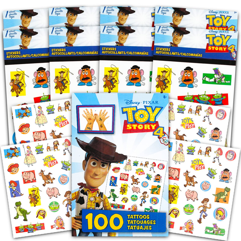 Disney Pixar Toy Story Stickers and Tattoos Party Favors Bundle Set  200 Toy Story Temporary Tattoos and Stickers Toy Story Pa