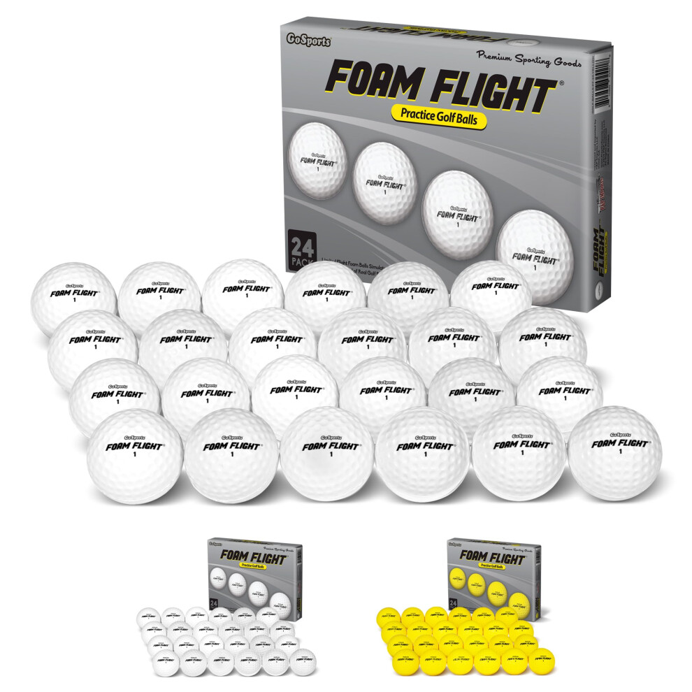 Photos - Golf GoSports Foam Flight Practice  Balls Pack of 24 Limited Flight Training Balls Choose Between Classic White or HiVis Yell