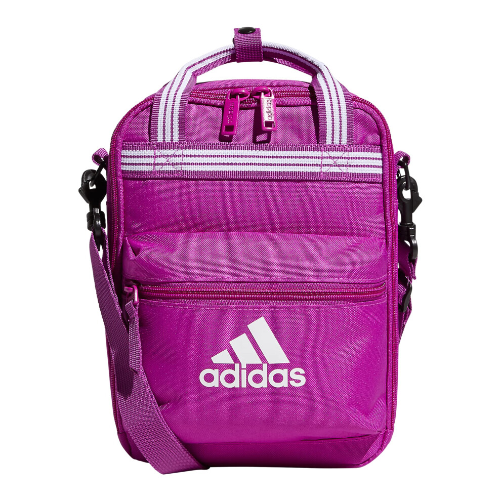 adidas Squad Insulated Lunch Bag  Sonic Fuchsia PurpleWhite  One Size