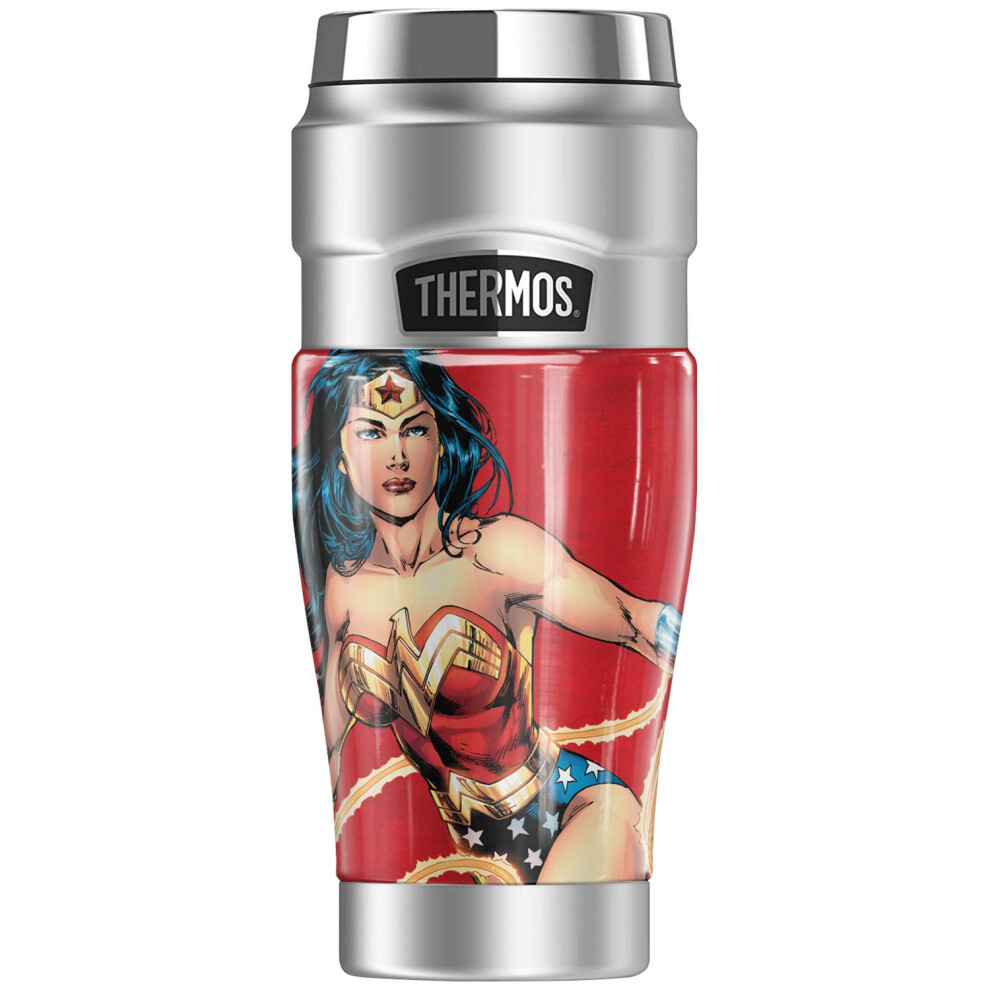 THERMOS Wonder Woman Character  STAINLESS KING Stainless Steel Travel Tumbler  Vacuum insulated  Double Wall  16oz