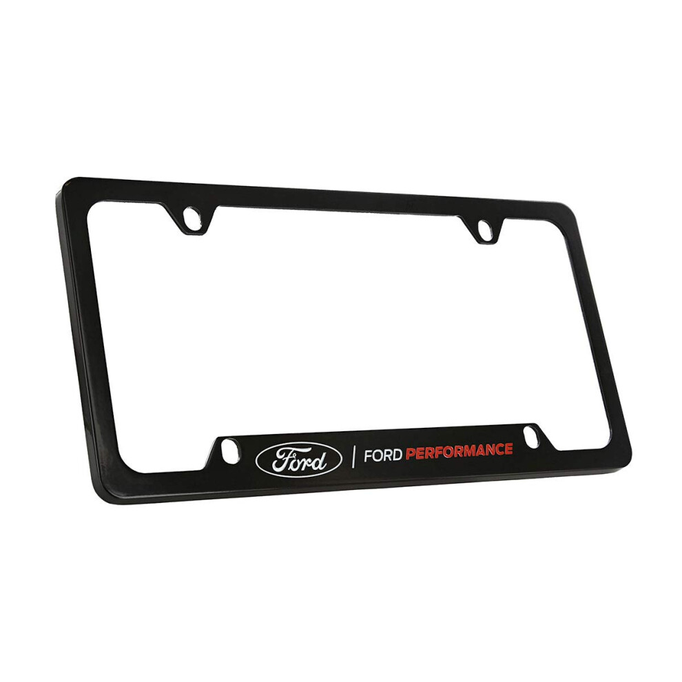 License Frame Inc Ford Performance Wordmark Black Coated Metal License Plate Frame Holder