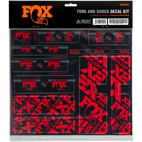 FOX Racing Shox Vork- & Schockstickerset Rood, One Maat