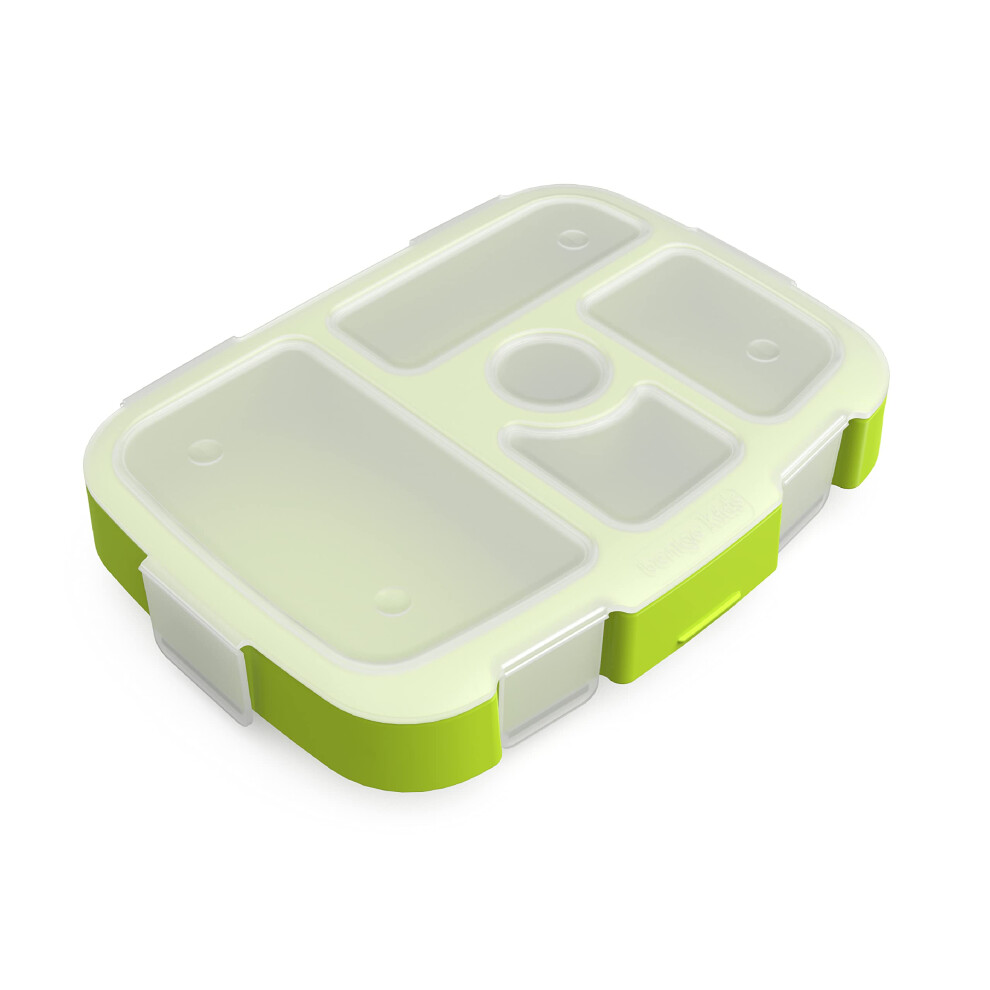 Bentgo Kids Prints Tray With Transparent Cover - Reusable, Bpa-Free, 5-Compartment Meal Prep Container With Built-In Portion Control For Healthy Meals