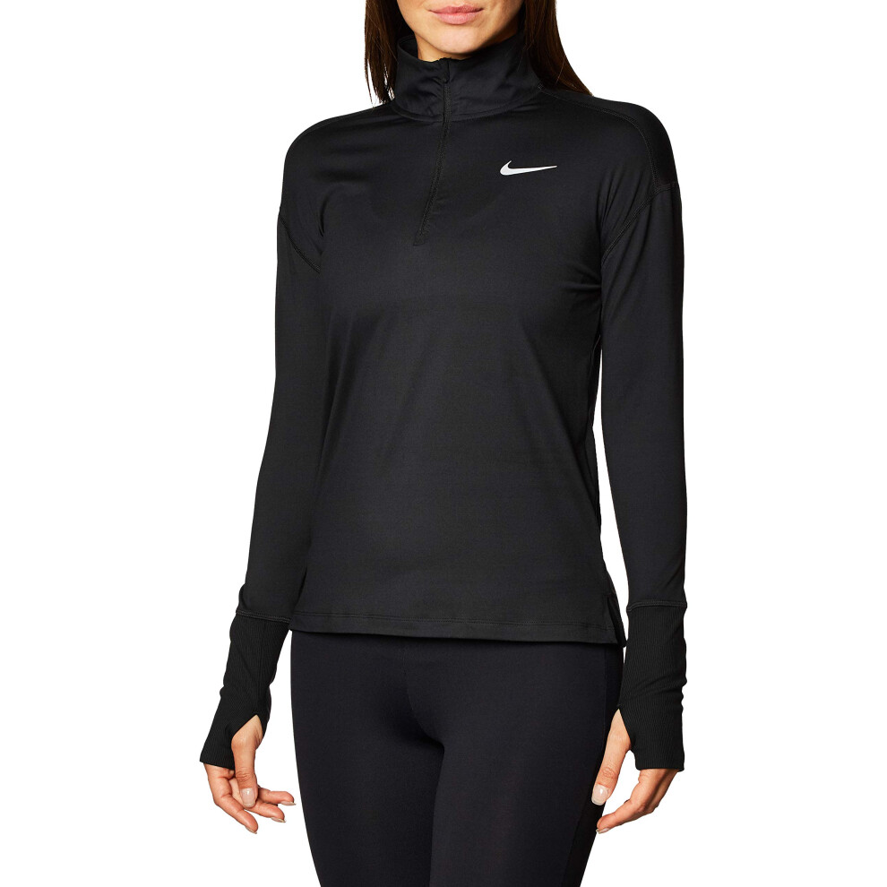 Nike Womens Element 12 Zip Running Top Black Size Large