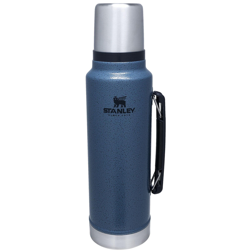 Stanley Classic Vacuum Insulated Wide Mouth Bottle  Hammertone Lake  BPAFree 188 Stainless Steel Thermos for Cold  Hot Beve