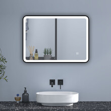 (700*500mm) Rectangle 4mm Bathroom Mirror with LED,Anti-fog