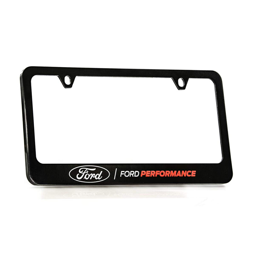 License Frame Inc Ford Performance Black Metal License Plate Frame Tag Holder