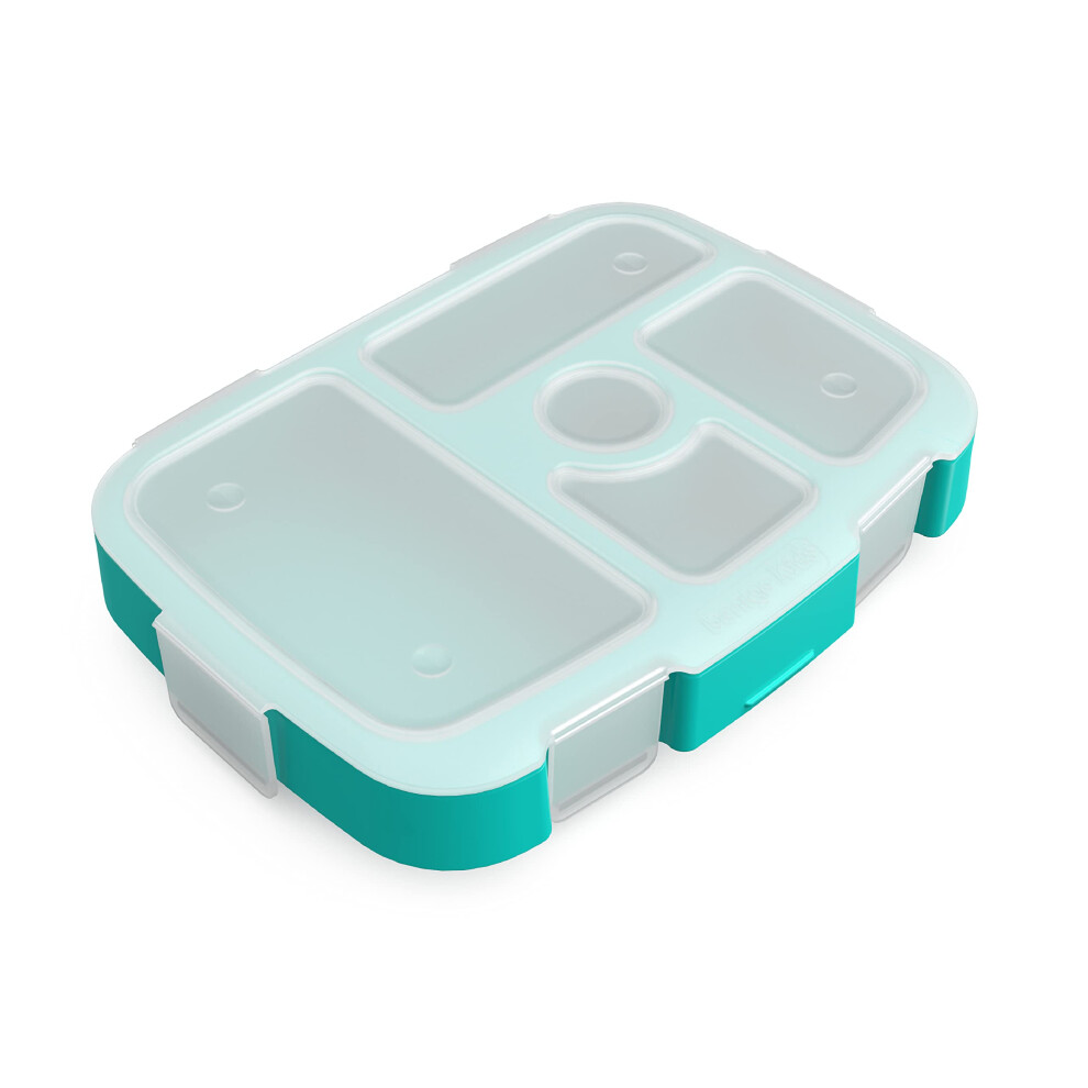 Bentgo Kids Prints Tray With Transparent Cover - Reusable, Bpa-Free, 5-Compartment Meal Prep Container With Built-In Portion Control For Healthy Meals