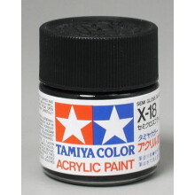 Tamiya Acrylique X18 Noir Semi Brillant TAM81018
